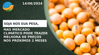 Desenvolvimento da soja nos EUA pesa mas mercado climático pode trazer melhora de preços [upl. by Midis835]