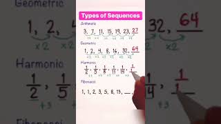 types of sequences arithmetic geometric harmonic Fibonacci [upl. by Onitram505]