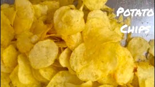 How to make potato chips at home  Potato chips recipe  Halka fulka chips ♨️ [upl. by Morita]