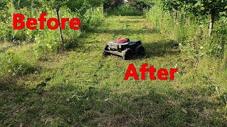 4X4 Remote Control Lawn Mower 4WD Robot Grass Cutting Machine [upl. by Leo]