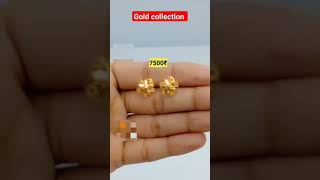 Beautiful gold earrings top collection 👌 shortvideo [upl. by Appleby]