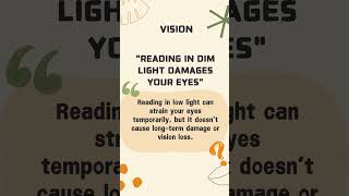 Reading in low light won’t ruin your vision 📚 EyeHealth FunFacts [upl. by Aisats827]