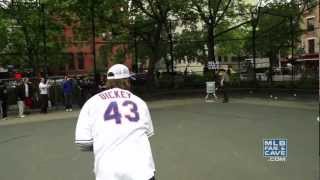 2012 NL Cy Young Winner RA Dickey Plays Wiffle Ball [upl. by Urbanna697]