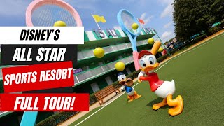 Disneys AllStar Sports Resort Full Tour and Review 2024  Refurbished Rooms and More [upl. by Nwatna]