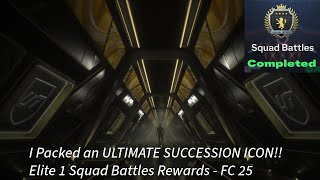 I Packed an Awesome ULTIMATE SUCCESSION ICON Elite 1 Squad Battles Rewards  FC 25 ULTIMATE TEAM [upl. by Yatnohs]