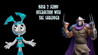 Nick AllStar Brawl 2 Jenny Interactions  Shredder [upl. by Felske]