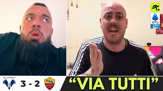 VERONA ROMA 3 2  I TIFOSI ROMANISTI NON CE LA FANNO PIÙ “ANDIAMO IN SERIE B…”  TIFOSIAMO [upl. by Stevens]