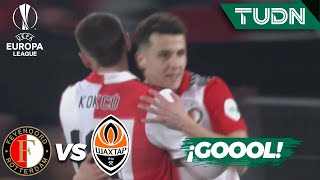 ¡De campanita Idrissi anota doblete  Feyenoord 50 Shakhtar  UEFA Europa League 2223  TUDN [upl. by Kcirre]