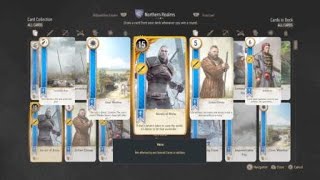 Geralt of Rivia Gwent card  Witcher 3 hero Playing Thaler [upl. by Luella]