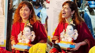 Ankita Lokhande Gets Emotional As She Welcomes Ganpati Home [upl. by Tiffani]