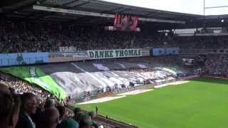 SV Werder Bremen  Danke Thomas Schaaf  Auf gehts Robin Dutt  Fan Choreo 130817  HD [upl. by Attenev]