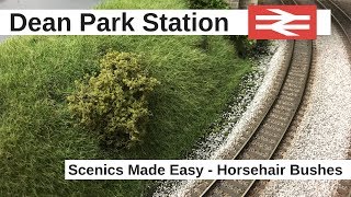 Dean Park Station 184  Scenics Made Easy  Horsehair bushes [upl. by Nonnahs687]