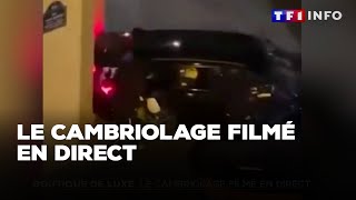 Boutique de luxe à Paris attaquée à la voiturebélier  le cambriolage filmé en direct｜TF1 INFO [upl. by Seagraves]