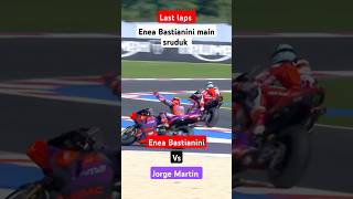 Last laps Enea Bastianini vs Jorge Martin shorts [upl. by Schoof]