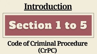 Section 1 to 5 of CrPC  Chapter 1 of CrPC  Introduction to CrPC  Section 2 CrPC Definitions [upl. by Merv858]