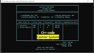 Cashier System in c Programming easy tutorial [upl. by Nirrep]