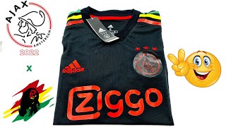 Ajax Amsterdam X Bob Marley third kit 2122 HEAT RDY Unboxing amp Review  ASMR [upl. by Saks]