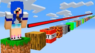 PARKOUR EM TODOS OS BLOCOS DO MINECRAFT [upl. by Norek889]