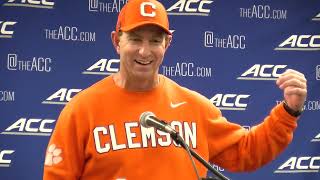 Clemson 24 Pitt 20 Dabo Swinney reaction [upl. by Aehsal]