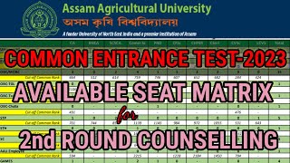 Aau Cetug 2023 2nd Round Counselling Available Seats ll aau Admission 2023 ll mih information [upl. by Analos]