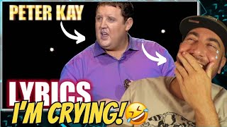 HILARIOUS  Peter Kay  Misheard Lyrics  The Tour That Didnt Tour Tour  REACTION [upl. by Nylesoy]