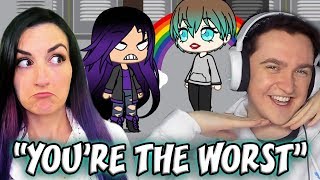 YOURE THE WORST SCOTT  Reacting to Funny Fan Made Gachaverse Stories [upl. by Imhskal]