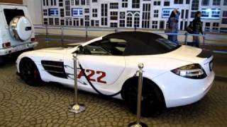 McLaren Mercedes SLR 722 Convertible carbon white custom F1234  Dubai 2011 [upl. by Garceau]