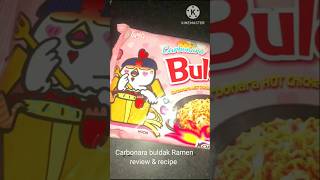 Carbonara Buldak Ramenshortsvideo recipe review expert frozen food [upl. by Nosliw]