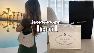 DESIGNER HAUL  Prada 2005 Re Edition Mini Bag Unboxing Saint Laurent Celine [upl. by Aihsile482]