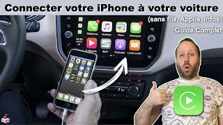 Connecter votre iPhone à votre Voiture avec CarPlay sans fils Applis infos Guide Complet [upl. by Ruel904]