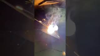 Welding 5mm sheet metal blacksmith [upl. by Ikkir589]