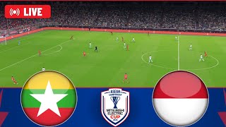 Indonesia vs Myanmar  AFF Asean Championship 202425  Watch Along amp eFootball Match [upl. by Romo162]