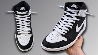 HOW TO LACE NIKE AIR JORDAN 1 HIGH LOOSELY BEST WAY [upl. by Seda973]