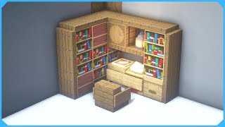 How to Make a Corner Study Desk in Minecraft  Minecraft Decorations [upl. by Josy]