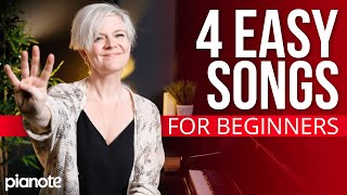 Easiest 4 Piano Songs For Beginners 🎹⚡️ Piano Lesson [upl. by Donelu]