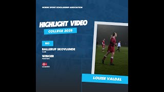 Louise Valdal  Winger  Ballerup Skovlunde [upl. by Airdnaxela441]