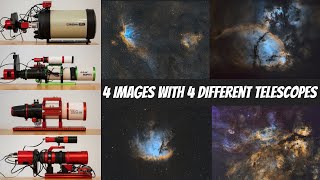 4 photos taken with 4 different telescopes  Astrophotography at 250mm  1422mm focal length [upl. by Kra]