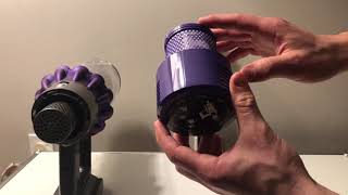 Dyson V10 How to Change and Clean The Filter [upl. by Philipines386]