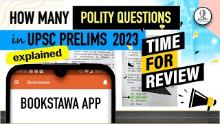 Detailed Analysis  Polity Questions  UPSC Prelims 2023  Bookstawa Polity Course Review [upl. by Motteo]