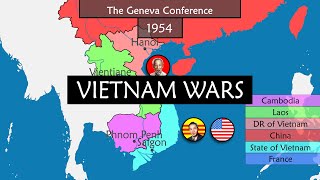 The Vietnam Wars  Summary on a Map [upl. by Eliezer25]