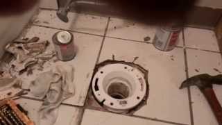 How to Replace a PVC Toilet Flange Pt 3 [upl. by Ole]