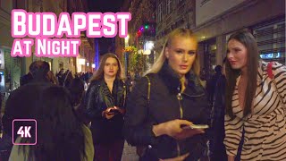 BUDAPEST  Hungary 🇭🇺 4K Discovering Budapests Thrilling Nightlife Walking Tour Bars Clubs [upl. by Nitsug]