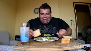 Tasty 🙂 Delicious Greek Dinner 🍲Peas Mizithra and Beer ASMR MUKBANG ENJOY Talking 😊 [upl. by Lapointe]