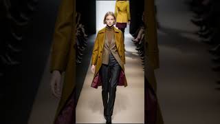 Mustard Yellow Trench Coat amp Burgundy Turtleneck stylingbook fashionshow winter stylebook [upl. by Eyoj123]