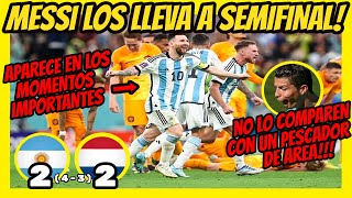 MESSI Se Puso El Equipo Al Hombro Argentina 2  2 Paises Bajos [upl. by Aiekram]