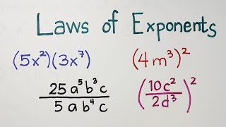 Integral Exponent Rules  Laws of Exponents [upl. by Ettenay21]