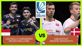 LEO ROLLY CARNANDOBAGAS MAULANA INA VS KIM ASTRUPANDERS SKAARUP R DEN  CHINA OPEN 2024 [upl. by Lenette275]