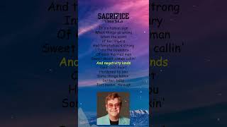 Elton John  Sacrifice Lyrics shorts [upl. by Esirahc561]