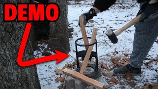 Best Kindling Firewood Splitter Demo  Amazon Product Review [upl. by Giraud63]