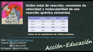 Cinética química orden de reacción constante de velocidad y molecularidad [upl. by Moth]